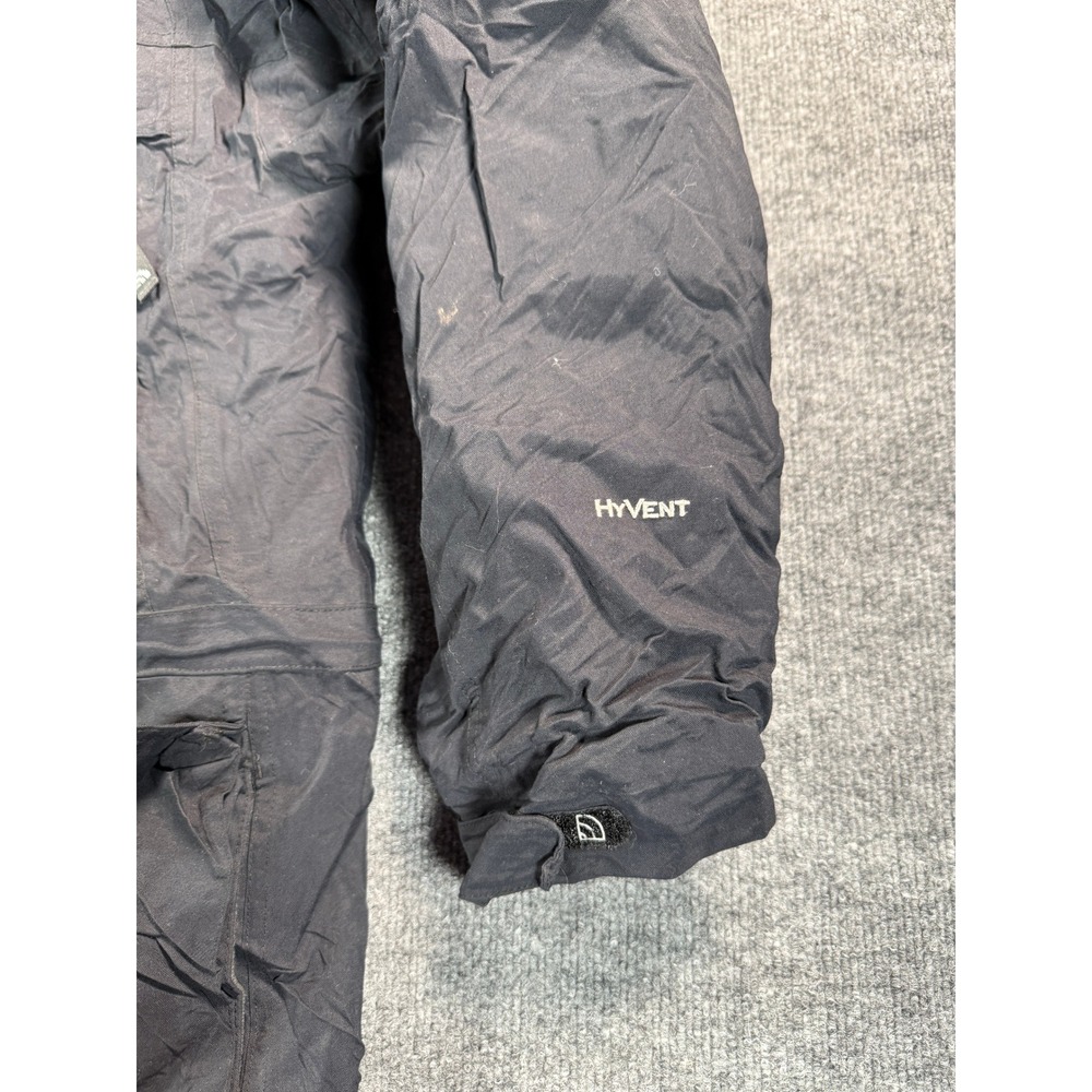 The North Face Down Hyvent Jacket Mens XL Black Hooded Parka Fur Trim Insulated - Picture 3 of 16